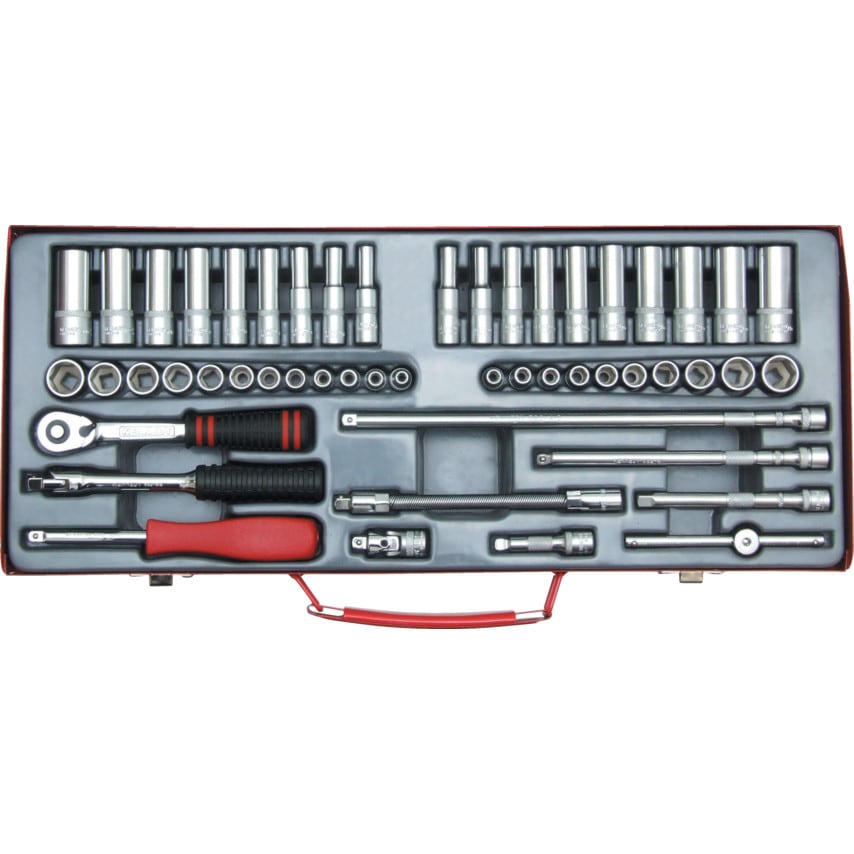 Mini mm/af Single Hex Socket Set 1/4" S/D 51 Piece