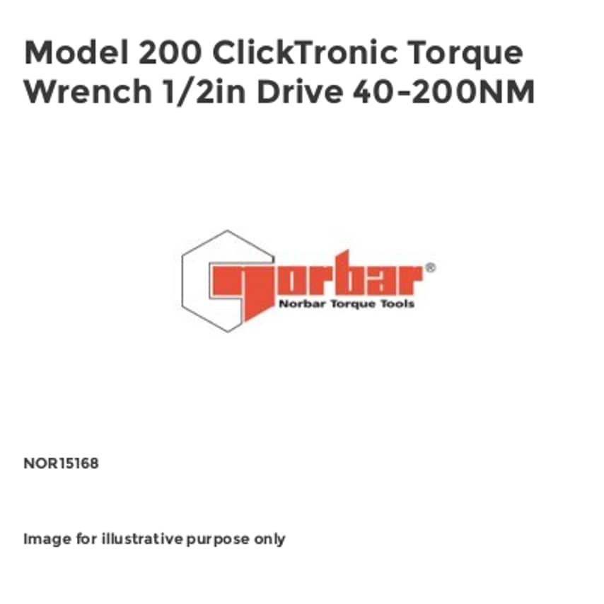 Model 200 ClickTronic Torque Wrench 1/2in Drive 40-200NM