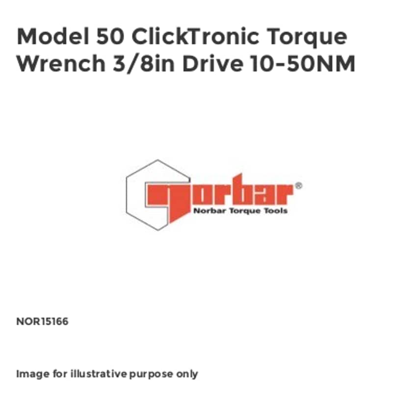 Model 50 ClickTronic Torque Wrench 3/8in Drive 10-50NM