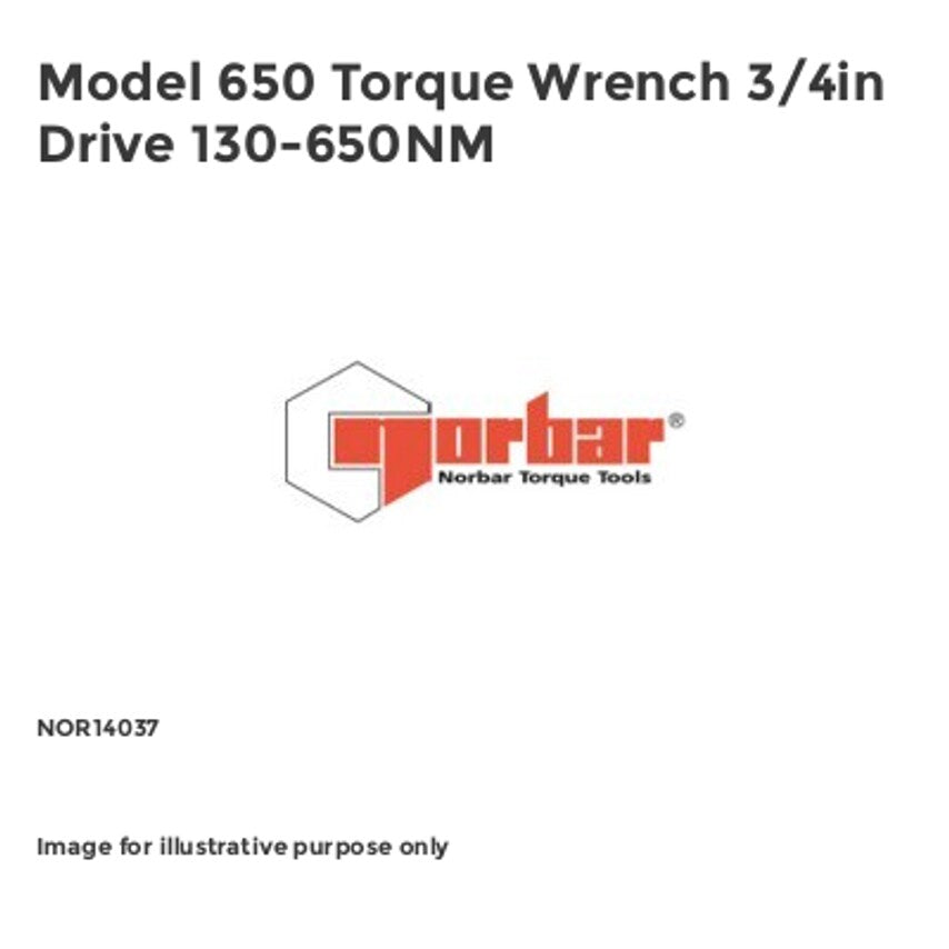 Model 650 Torque Wrench 3/4in Drive 130-650NM NOR14037