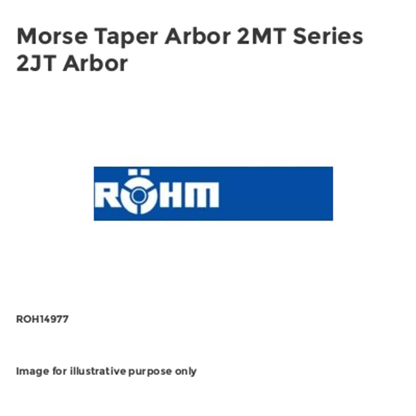 Morse Taper Arbor 2MT Series 2JT Arbor ROH14977