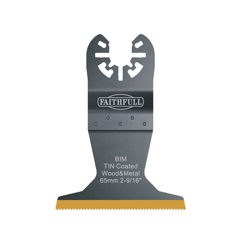 Multi-Functional Tool Bi-Metal Flush Cut TiN Coated Blade 65mm FAIMFBM65