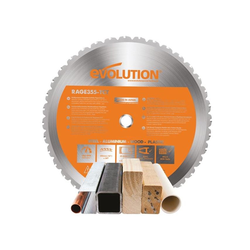 Multi-Material Chop Saw Blade 355 x 25.4mm x 36T EVL355MULTI