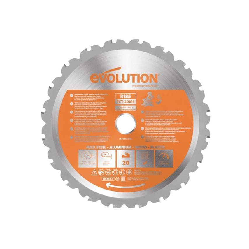 Multi-Material Mitre Saw Blade 185 x 20mm x 20T EVL185MULTMS