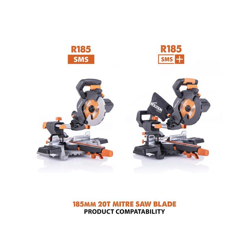 Multi-Material Mitre Saw Blade 185 x 20mm x 20T EVL185MULTMS