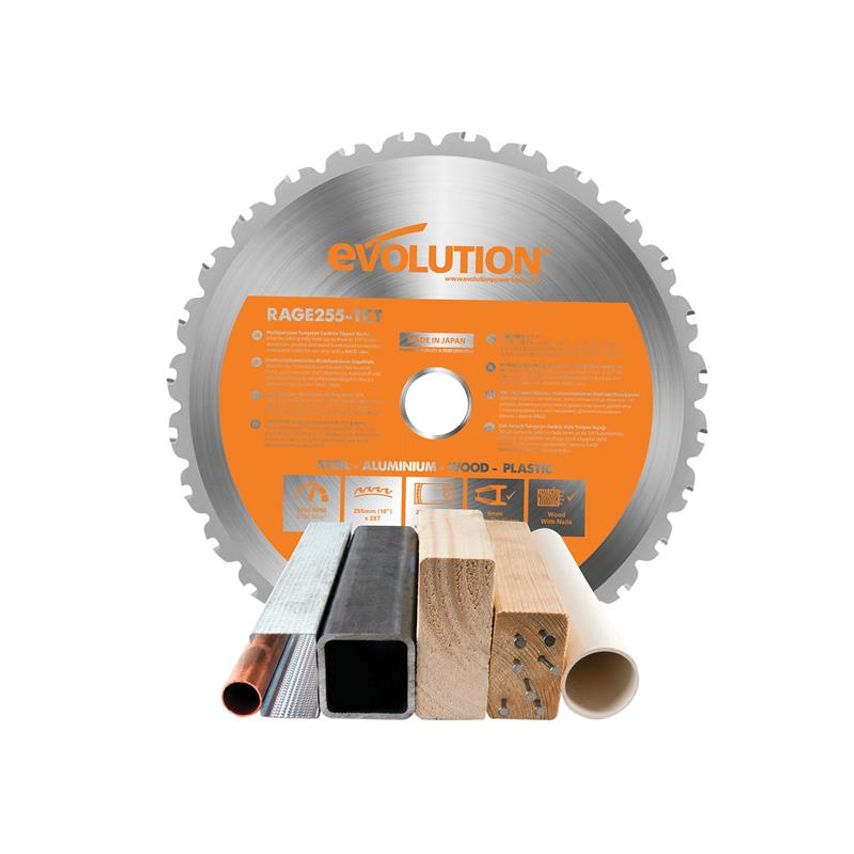 Multi-Material Mitre Saw Blade 255 x 25.4mm x 28T EVL255MULTI