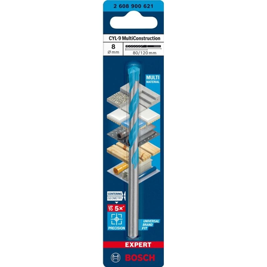 Multi-Purpose Drill Bit 8 x 80 x 120