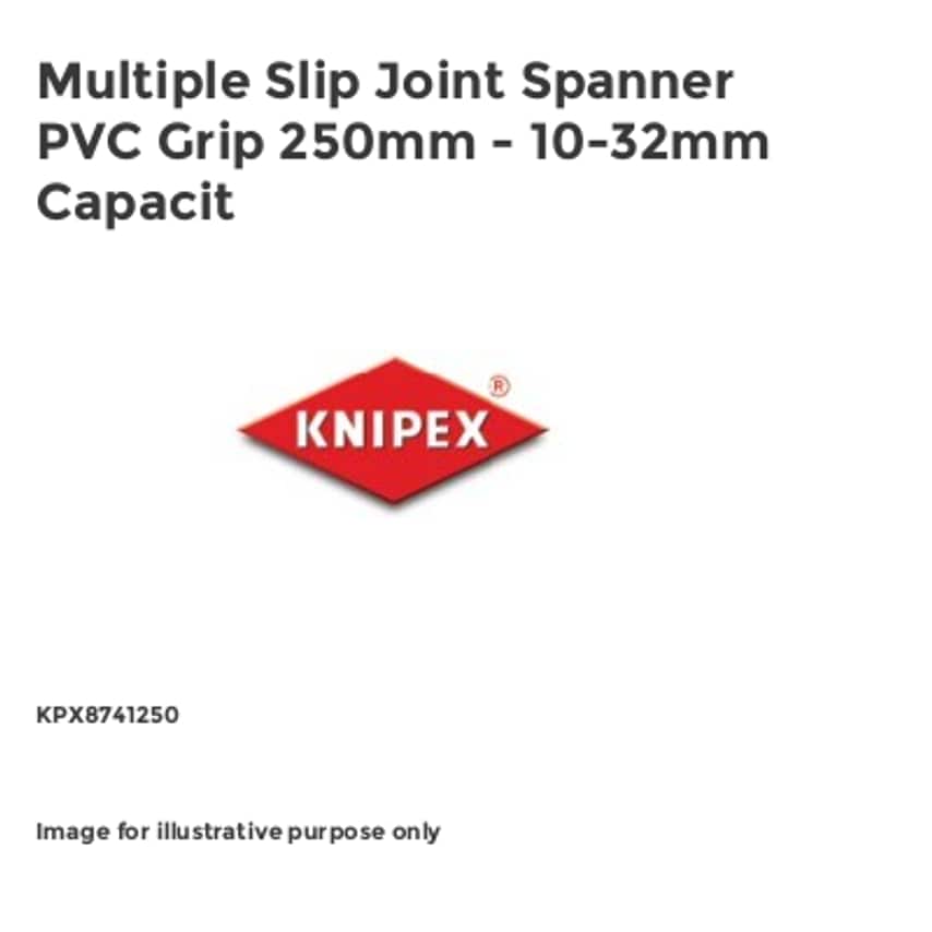 Multiple Slip Joint Spanner PVC Grip 250mm - 10-32mm Capacit KPX8741250