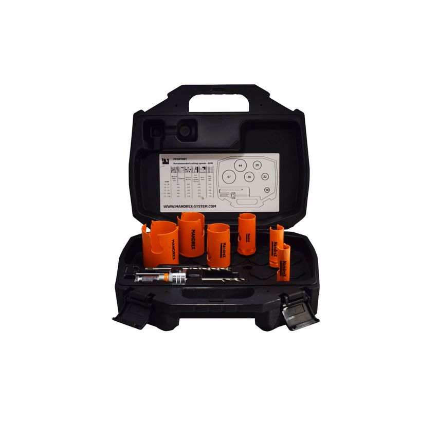 Mxqs Hole Saw Kit - Electrician - TCT 6 Piece Set & Case Mxq