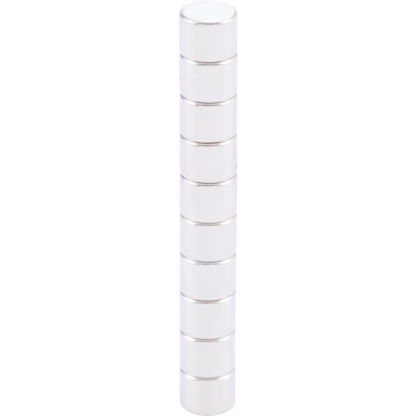 N802 Neodymium Disc 4mm x 3mm, Pack of 10