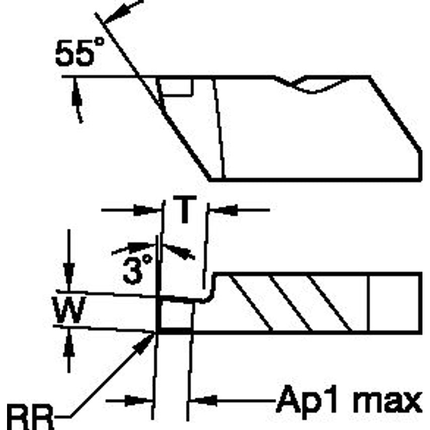 NG3094REST Top Notch Grooving Insert