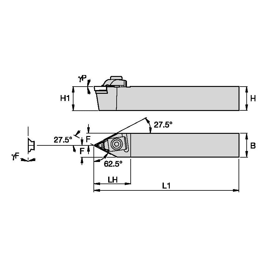 NKPCN1205B Top Notch Holder W0.75 L4.50