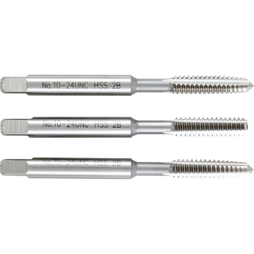 NO.10X24 UNC HSSGT Straight Flute Tap Set