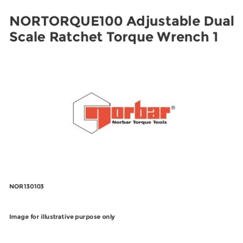 NORTORQUE100 Adjustable Dual Scale Ratchet Torque Wrench 1