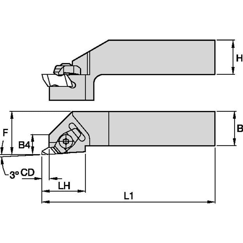 NSRDH204D Top Notch Holder W1.25 L6.00