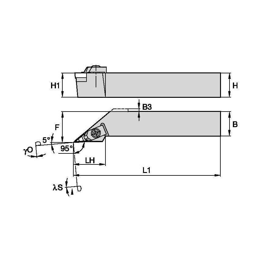 NVLBR2525M11 Top Notch Holder W25, 0MM L150,