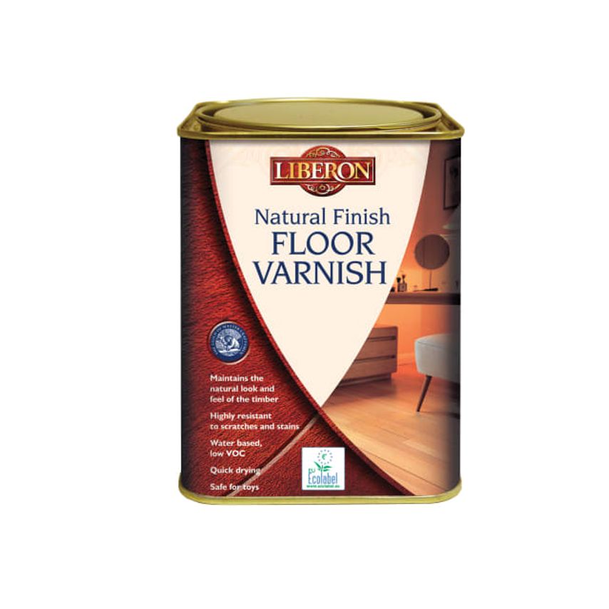 Natural Finish Floor Varnish Clear Satin 1 litre