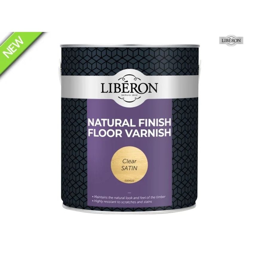 Natural Finish Floor Varnish Clear Satin 2.5L