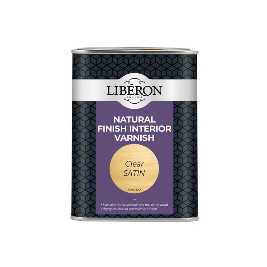 Natural Finish Interior Varnish Clear Satin 1L