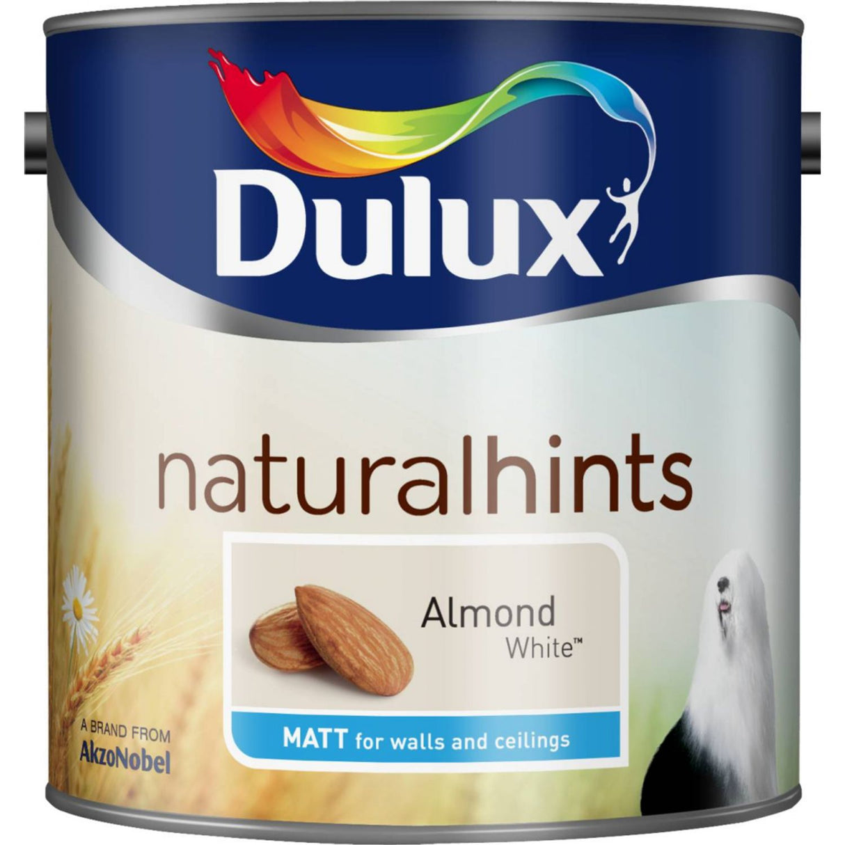 Natural Hints Matt Paint 2.5 Litre Almond White