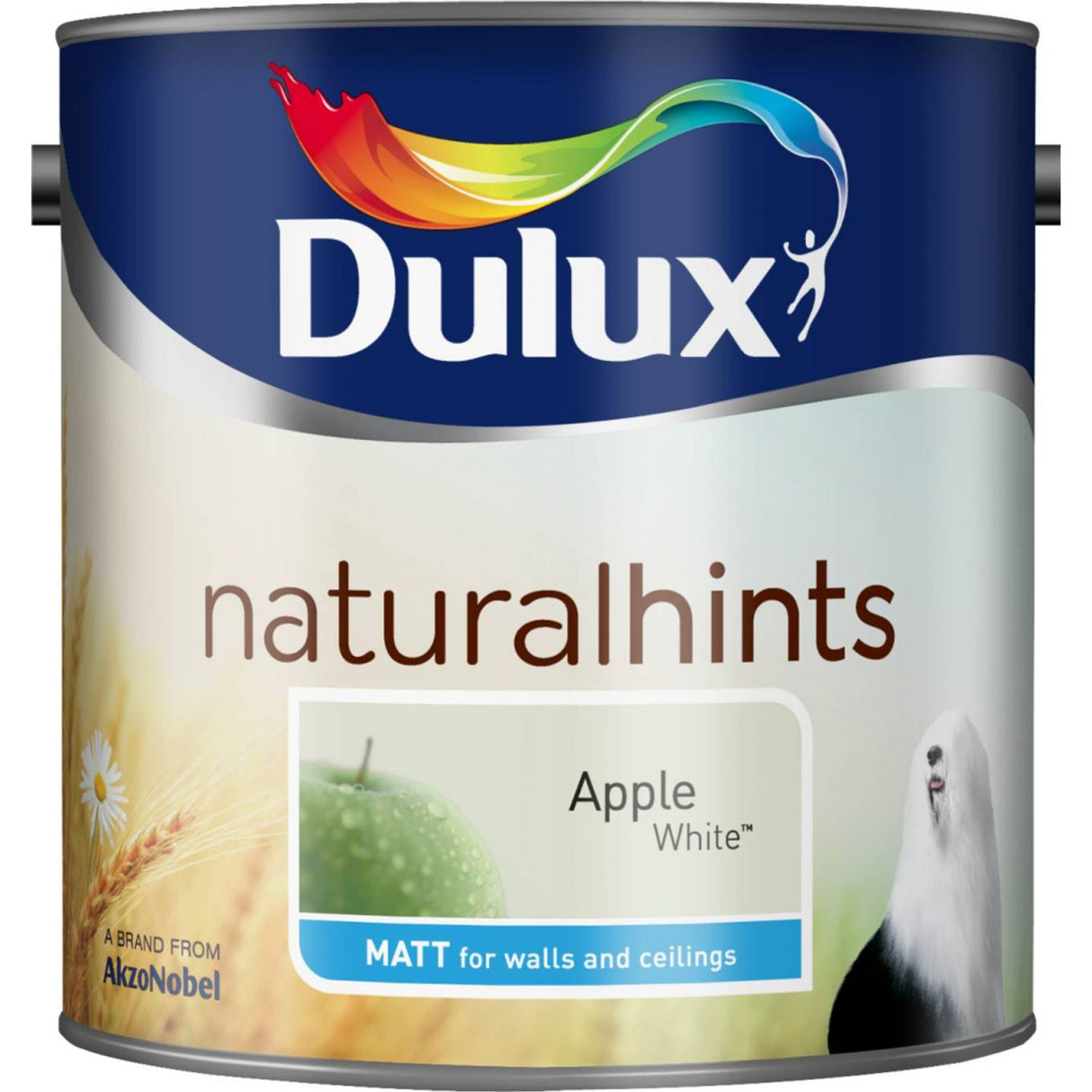 Natural Hints Matt Paint 2.5 Litre Apple White