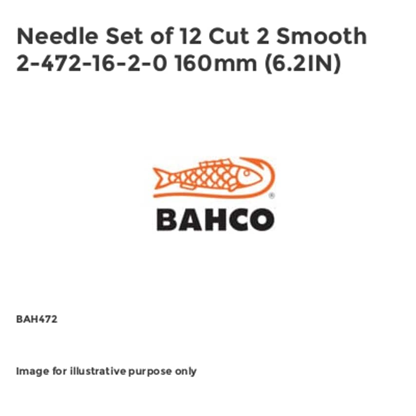 Needle Set of 12 Cut 2 Smooth 2-472-16-2-0 160mm (6.2IN)