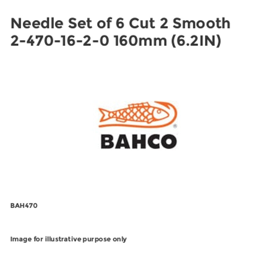 Needle Set of 6 Cut 2 Smooth 2-470-16-2-0 160mm (6.2IN)