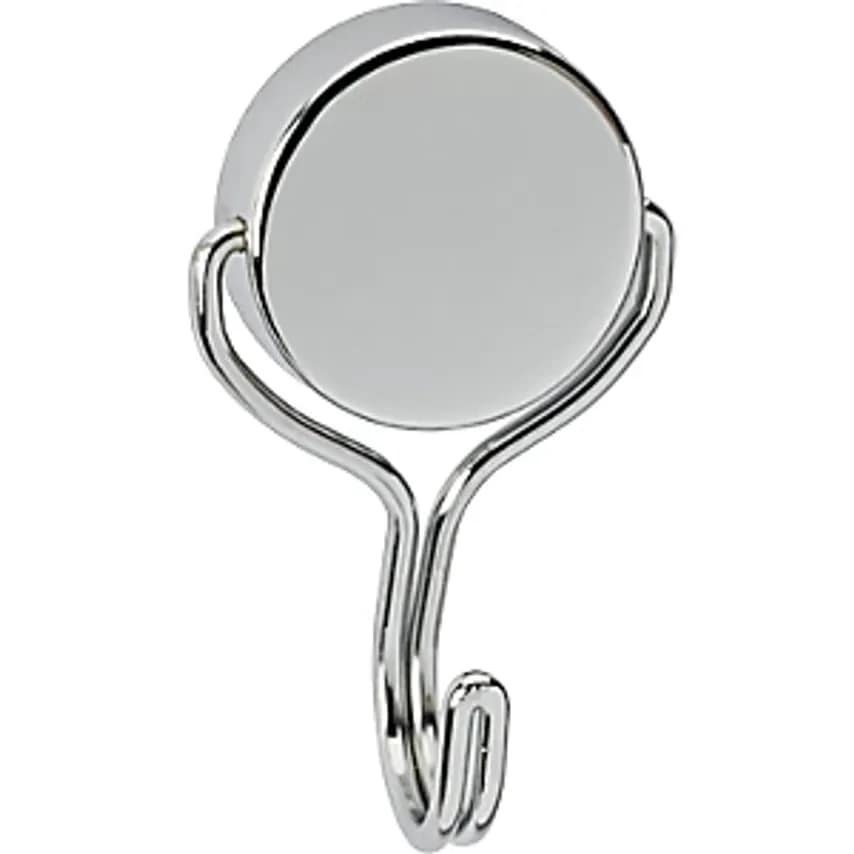 Neodymium Magnet With Carousel Hook, Light Silver, Pack Of 3, 38.5mm, Holds 30 Kg