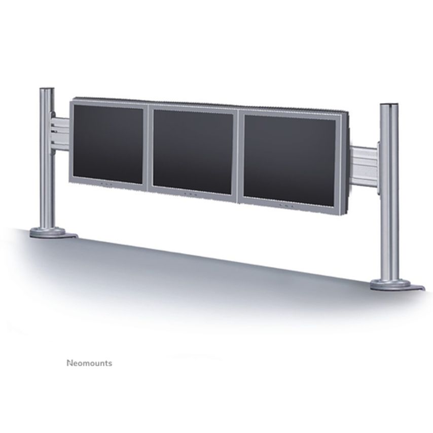 Neomounts By Newstar Fpma-Dtb100 - Mounting Kit (Toolbar) - For 3 Lcd Displays (Fixed) - Silver - Screen Size: 10"-24" - Clamp Mountable