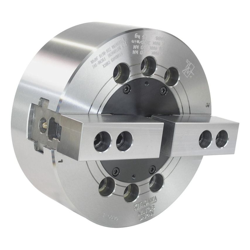 Nlt Series (with Adaptor) - Closed Centre 2 Jaw Power Chucks with Adaptor Plate - NLT06A5