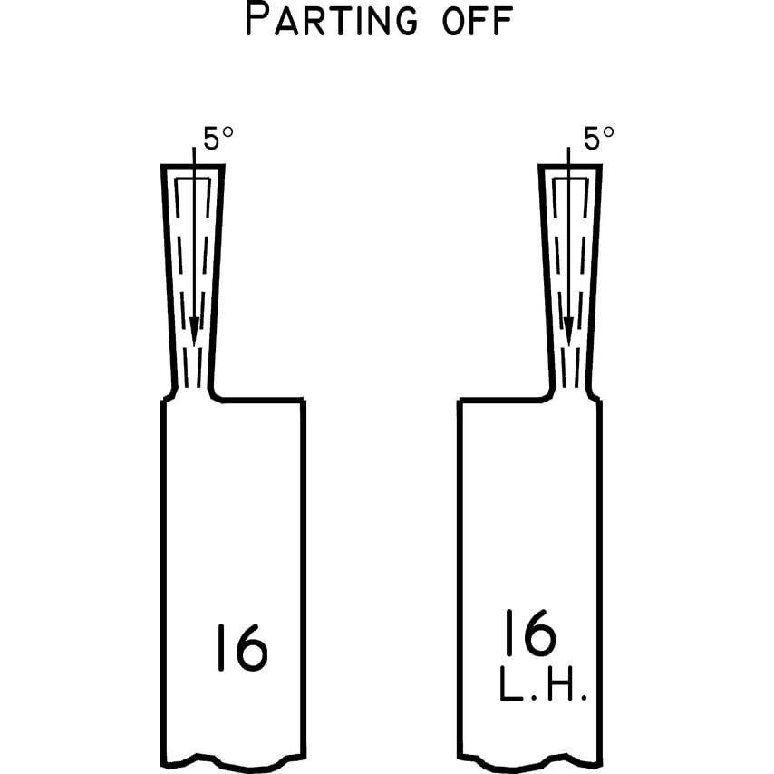 No.16 16 x 16mm L/H HSS Butt Welded Lathe Tool