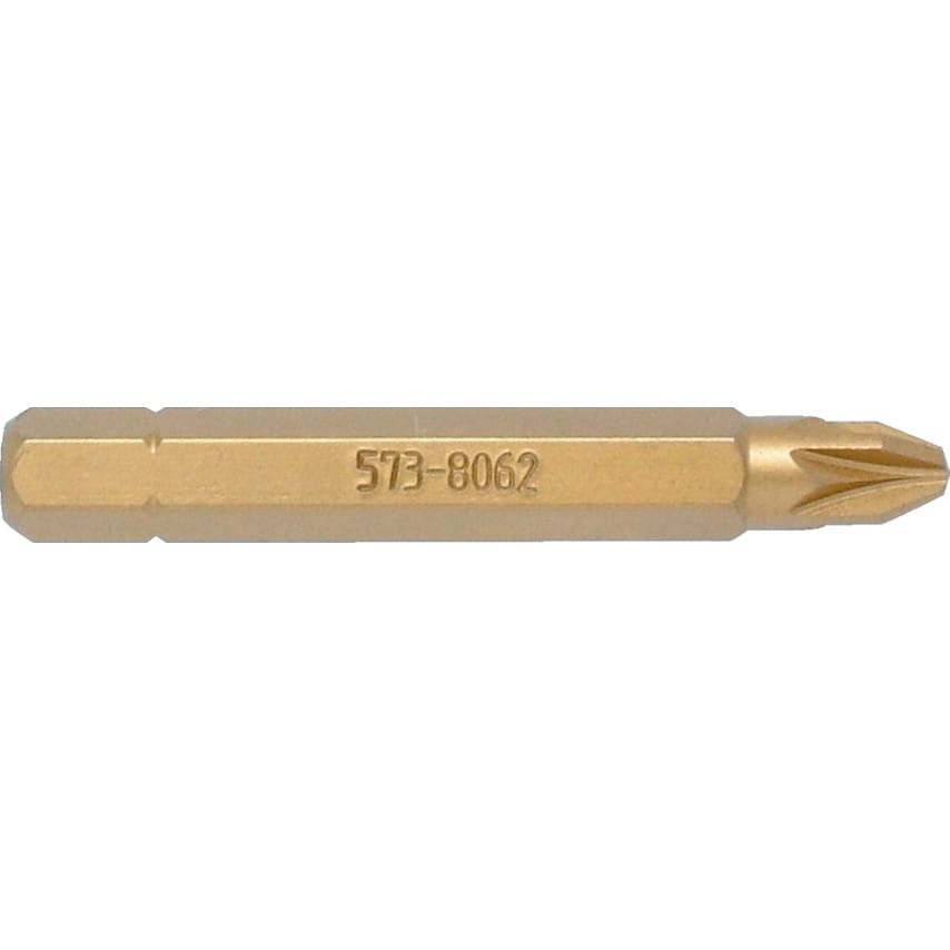 No.1 P/Driv TiN Coated Screwdriver Bit 1/4" Hex L/S
