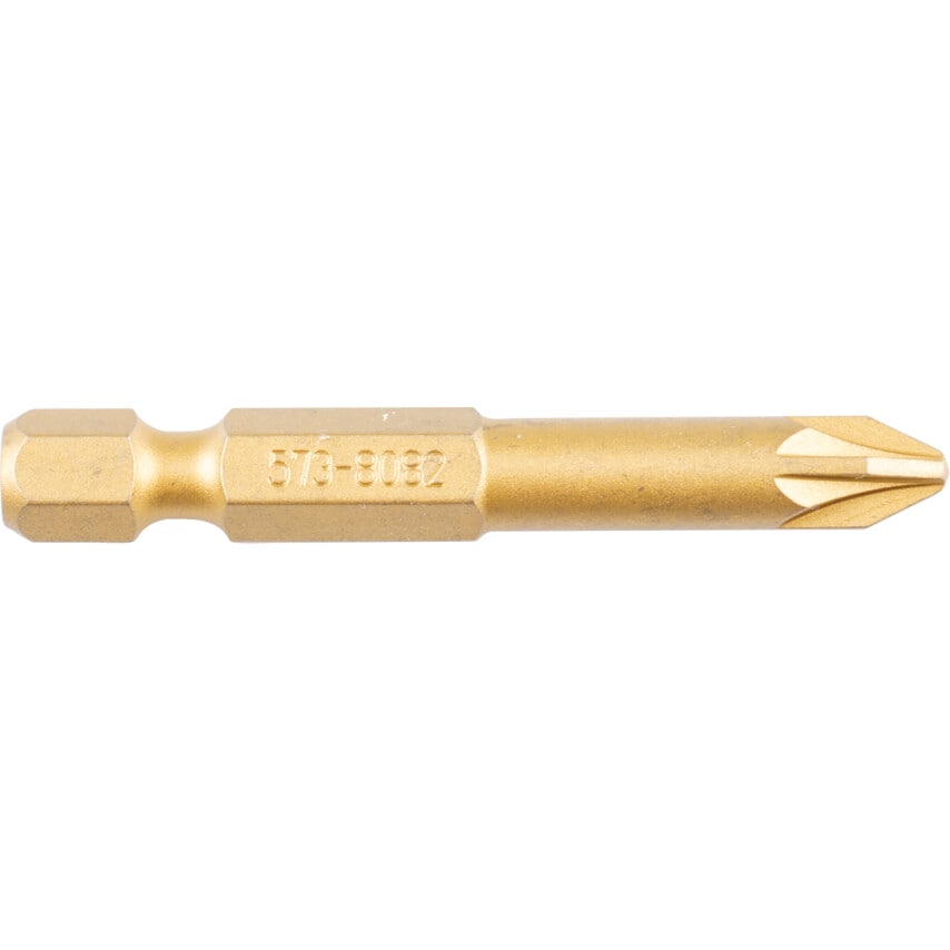 No.1 P/Driv Tin Coated Screwdriver Bit 1/4" Dir. Drive