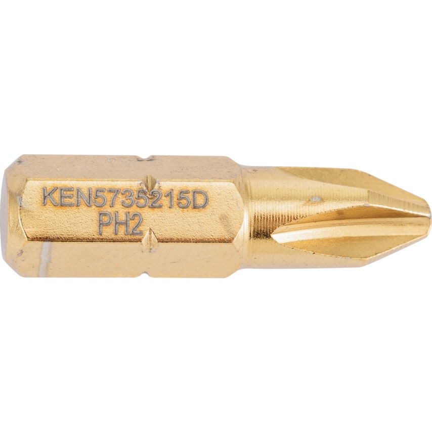 No.2 C/Pt TiN Coated Screwdriver Bit 1/4" Hex STD