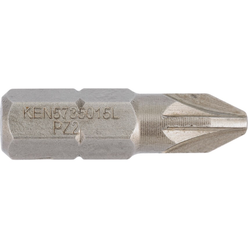 No.2x25mm Pozidriv Screwdriver Bit 1/4" Hex (PK-10)