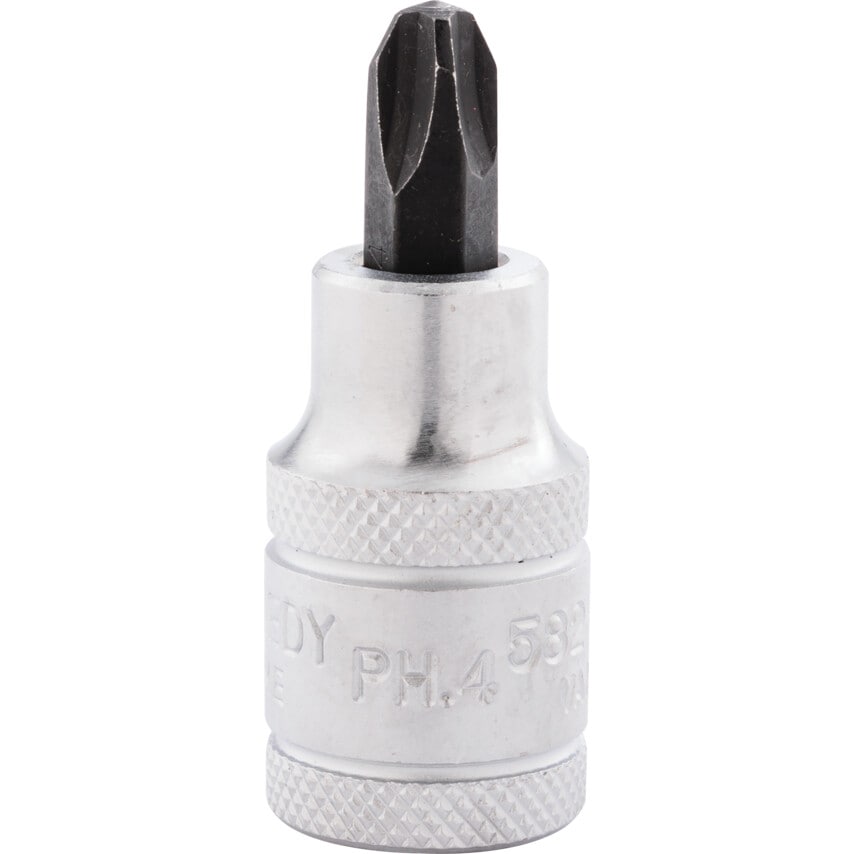 No.3X55mm Phillips Screwdriver Socket Bit 1/2" Square Drive