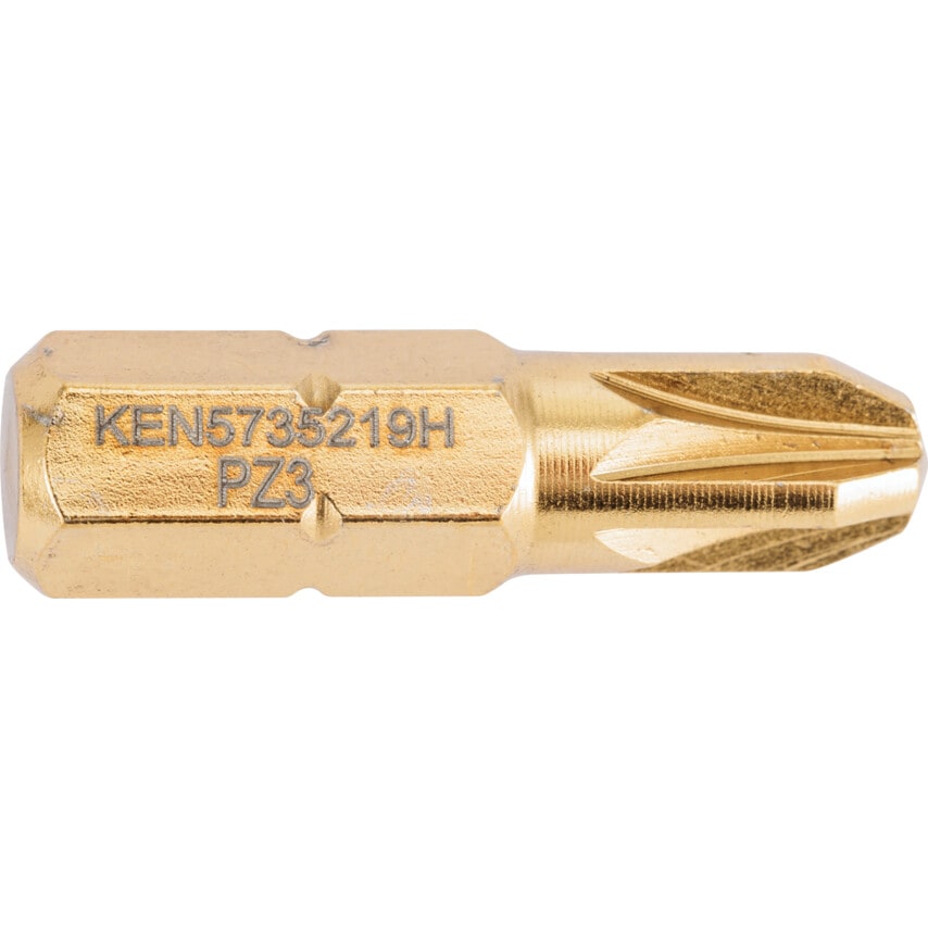 No.3 P/Driv TiN Coated Screwdriver Bit 1/4" Hex STD
