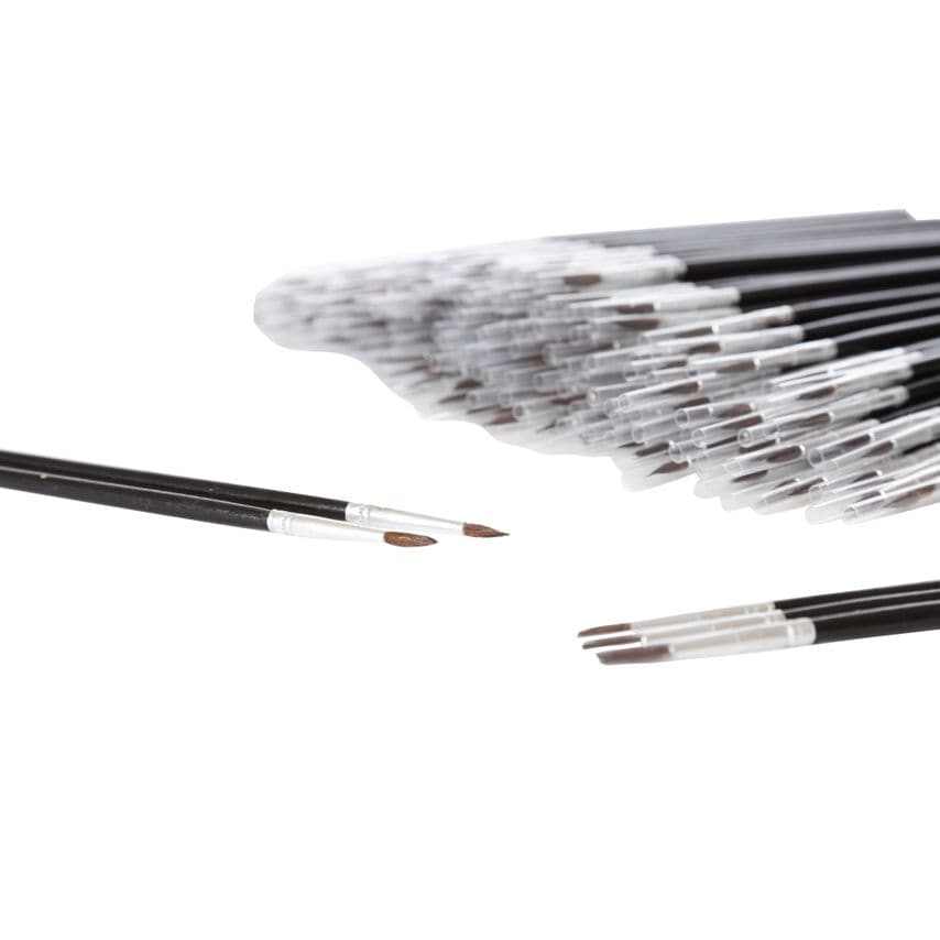 No 2, 4mm Touch Up Brushes, 200 Pieces