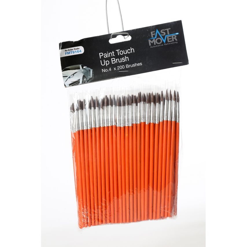 No 4, 5mm Touch Up Brushes, 200 Pieces