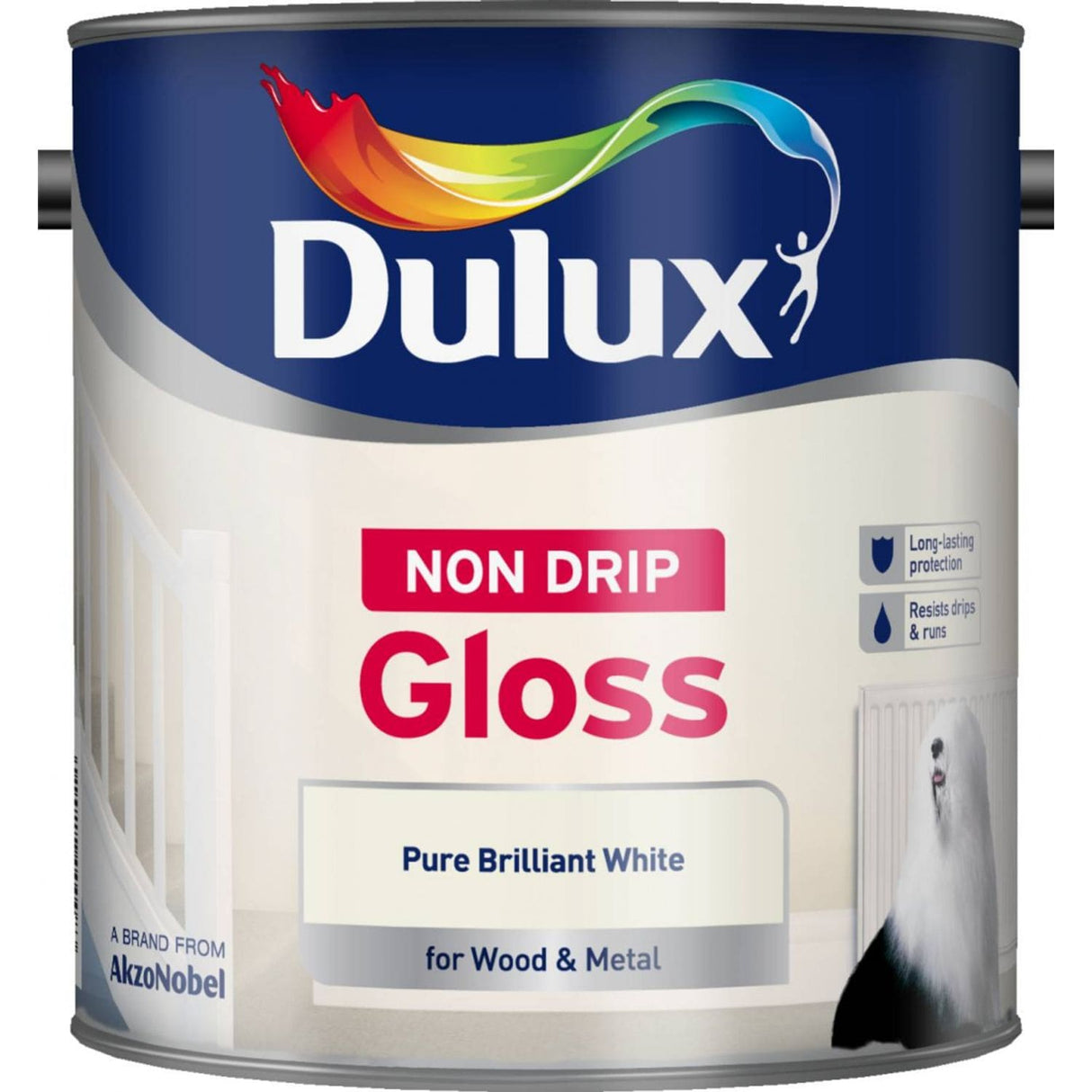 Non Drip Gloss 2.5 Litre Pure Brilliant White - 391369