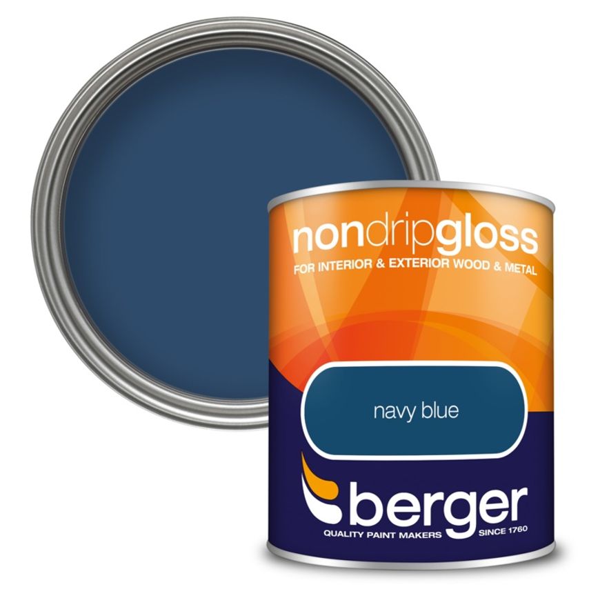 Non Drip Gloss 750ml Navy Blue