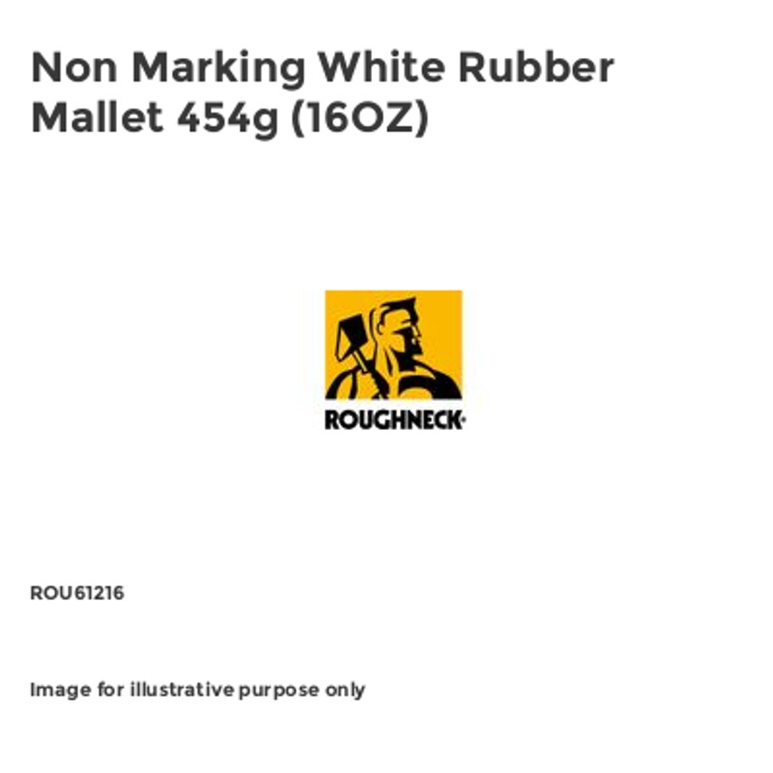 Non Marking White Rubber Mallet 454g (16OZ) ROU61216
