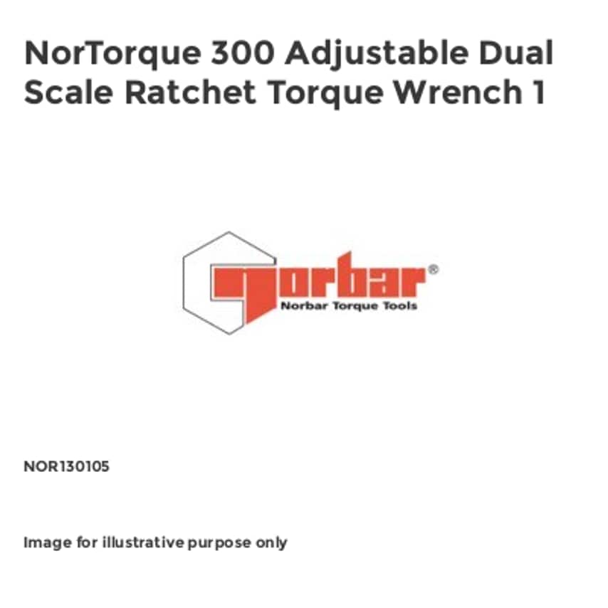 NorTorque 300 Adjustable Dual Scale Ratchet Torque Wrench 1