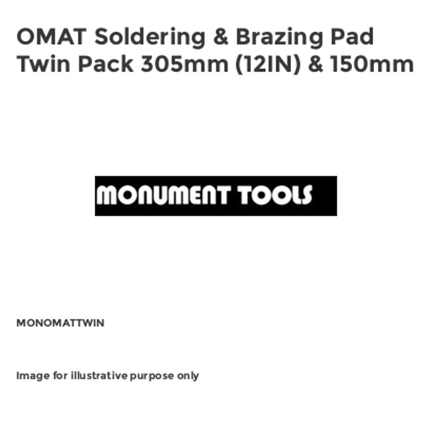 OMAT Soldering & Brazing Pad Twin Pack 305mm (12IN) & 150mm