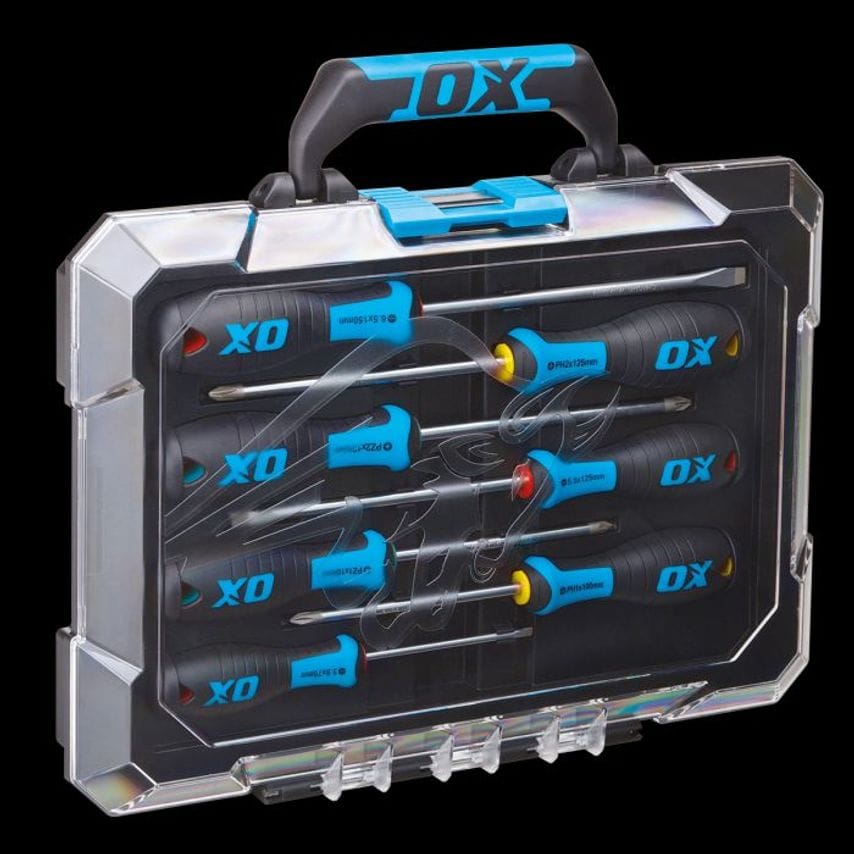 OX Pro 7pc Screwdriver Set Heavy Duty Case