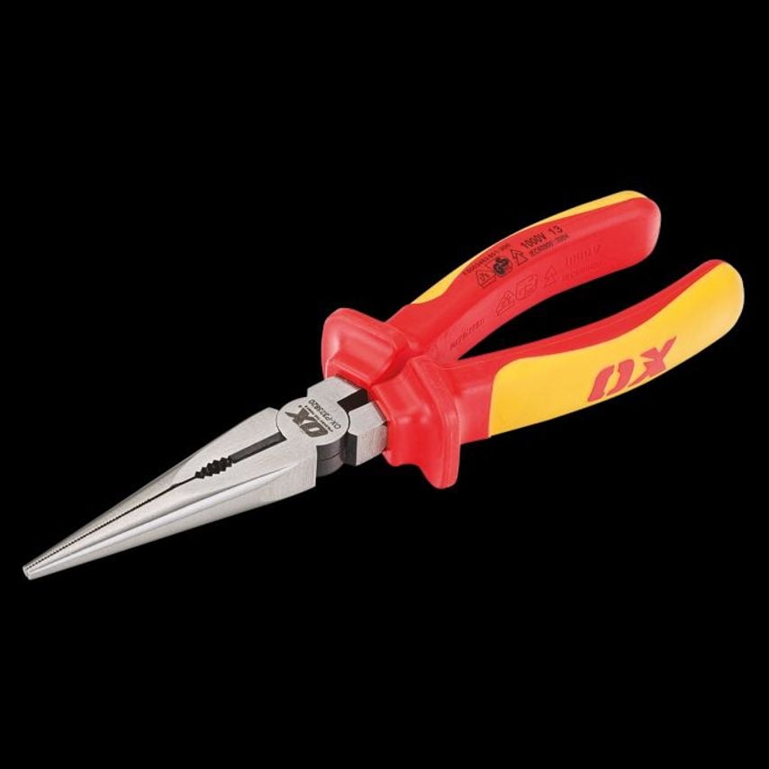 OX Pro VDE Long Nose Pliers 200mm/8"