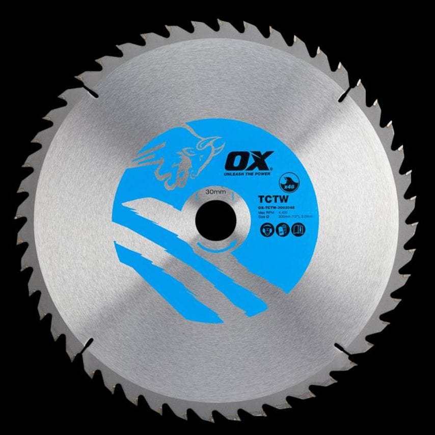 OX Wood Cutting Circular Saw Blade 300/30mm, 48 Teeth Atb OX TCTW 3003048