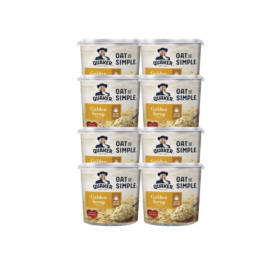 Oat So Simple Golden Syrup Porridge Pot 57g, Pack of 8 121256
