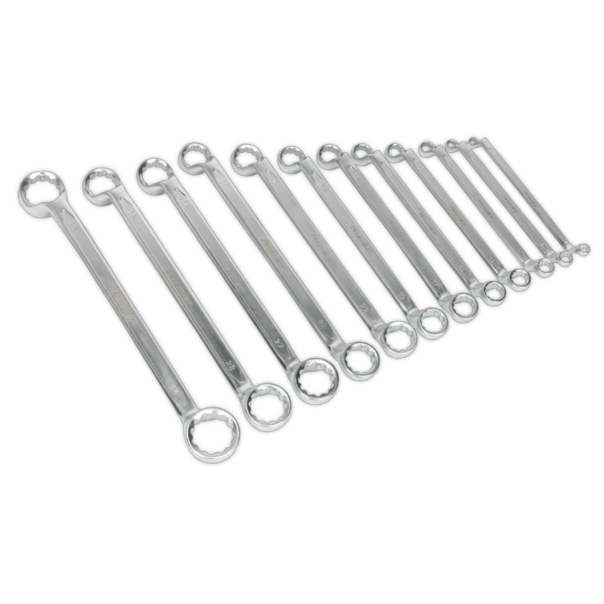 Offset Double End Ring Spanner Set12 Piece Metric