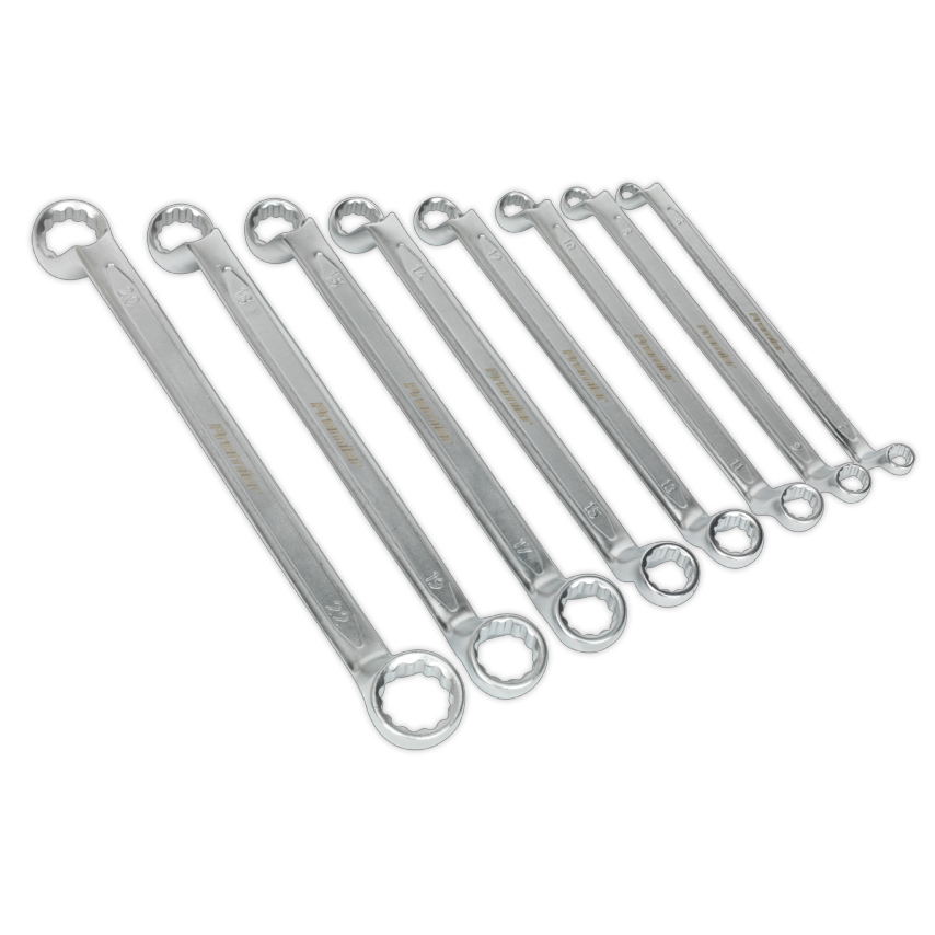 Offset Double End Ring Spanner Set8 Piece Metric